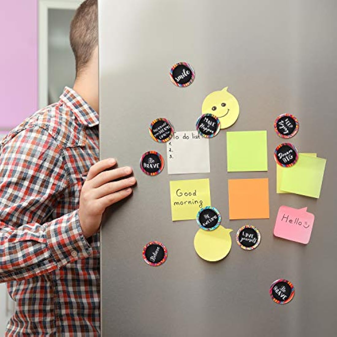 25 Imanes para nevera con cita redonda