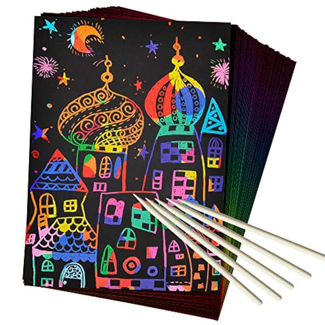 ZMLM - Juego de 50 piezas de papel para rascar