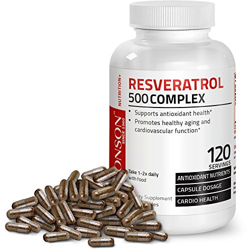 Bronson Resveratrol 500 Complex, 120 Cápsulas