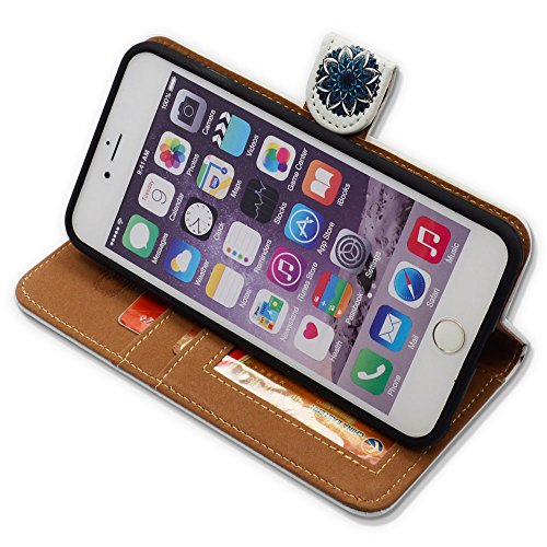 Funda de cuero con diseño de mandala verde