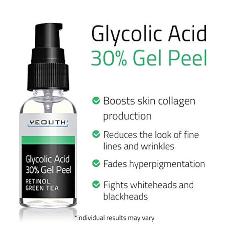 Exfoliante de ácido glicólico 30% exfoliante facial químico