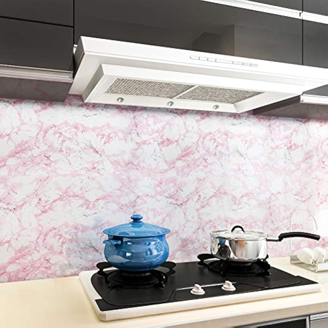 Vinilo autoadhesivo decorativo tipo mármol rosa (15.7x236)