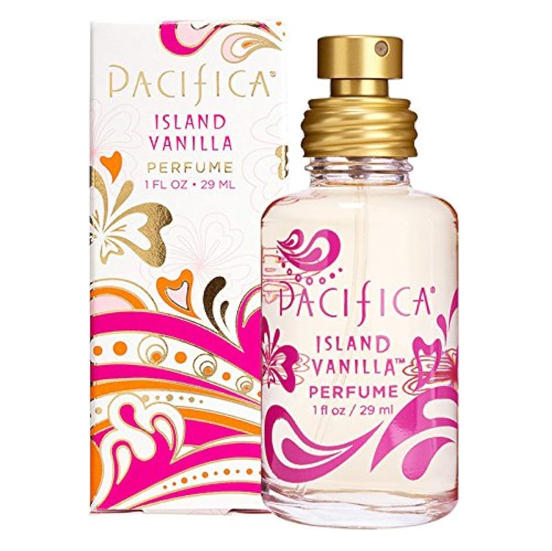 Pacifica Isla perfume spray, vainilla, 1 onza.