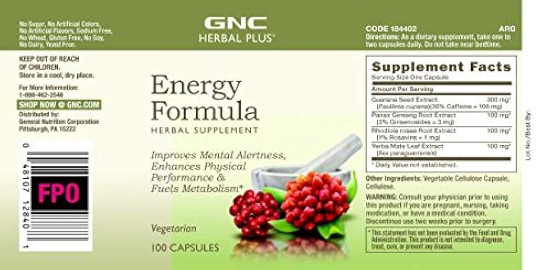 Fórmula energética Herbal Plus