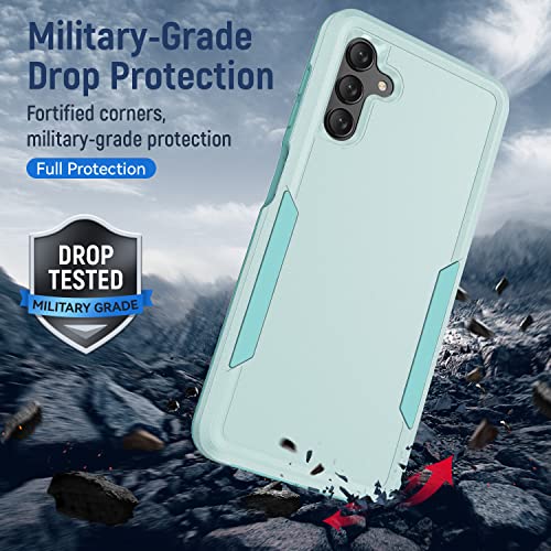 Warsia Funda compatible con Galaxy A13 5G, funda para Samsung Galaxy A13 5G con protector de pantalla, resistente, resistente a prueba de golpes, funda protectora para Samsung Galaxy A13 5G, Aqua