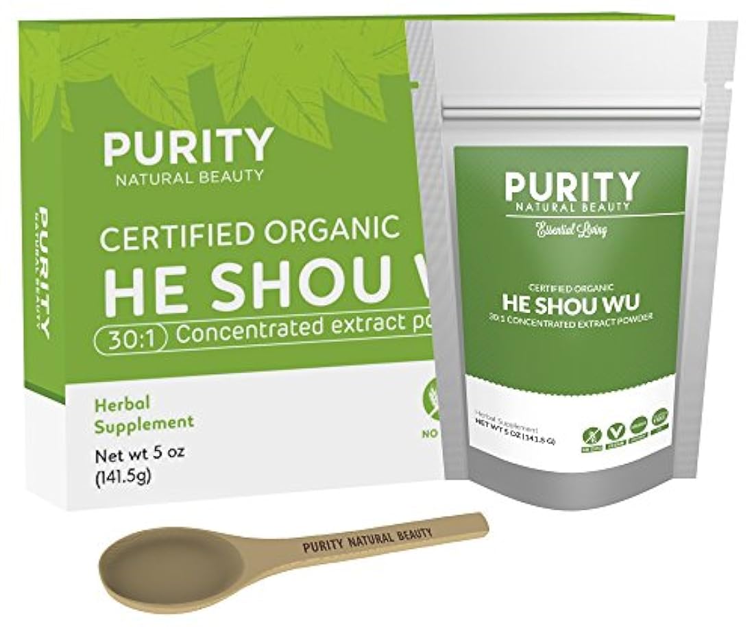 Certificado orgánico He Shou Wu - Bolsa grande de 5oz de 30