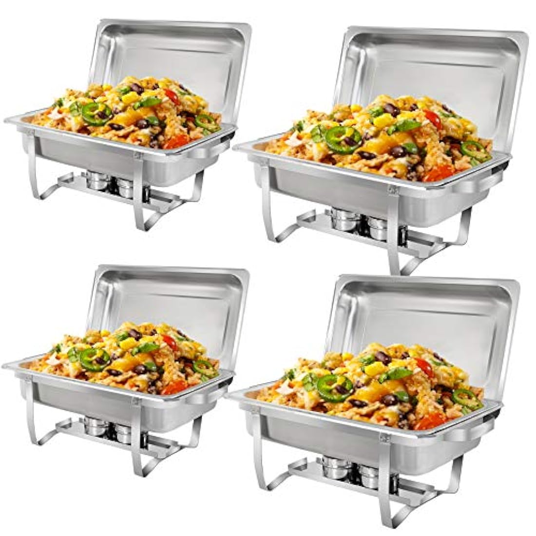 Plato con patas plegables completo de acero inoxidable