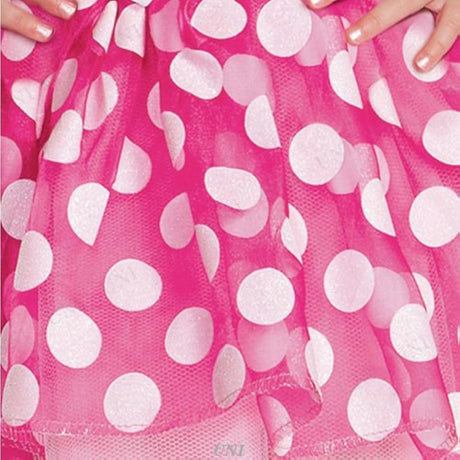 Disfraz de Minnie Mouse rosa para niños pequeños, talla M