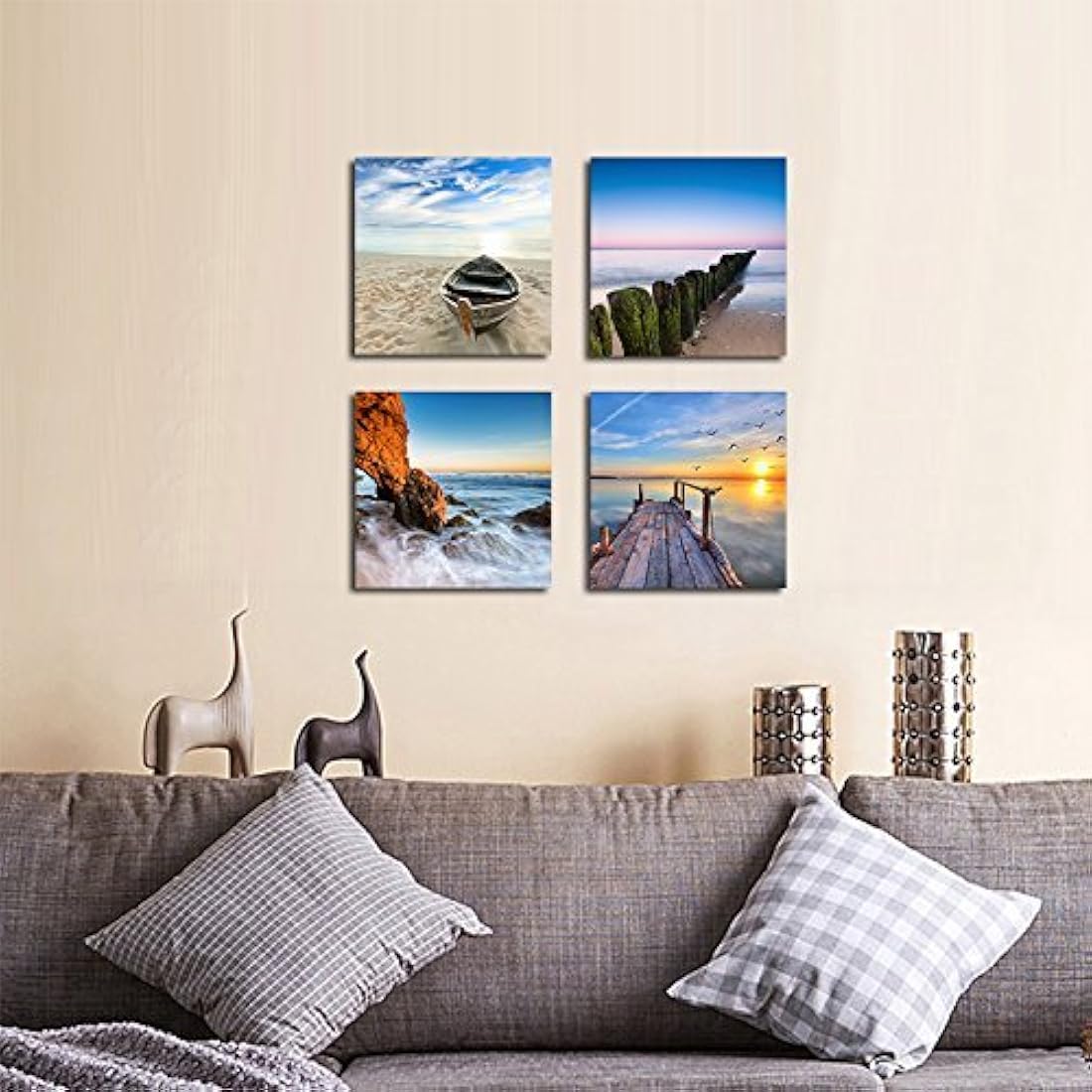 Wieco Art Giclee Lienzo decorativo a pared de vista al mar