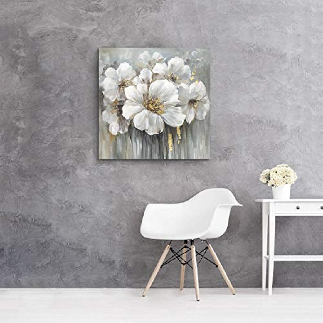 WTD - Lienzo decorativo para pared, diseño floral