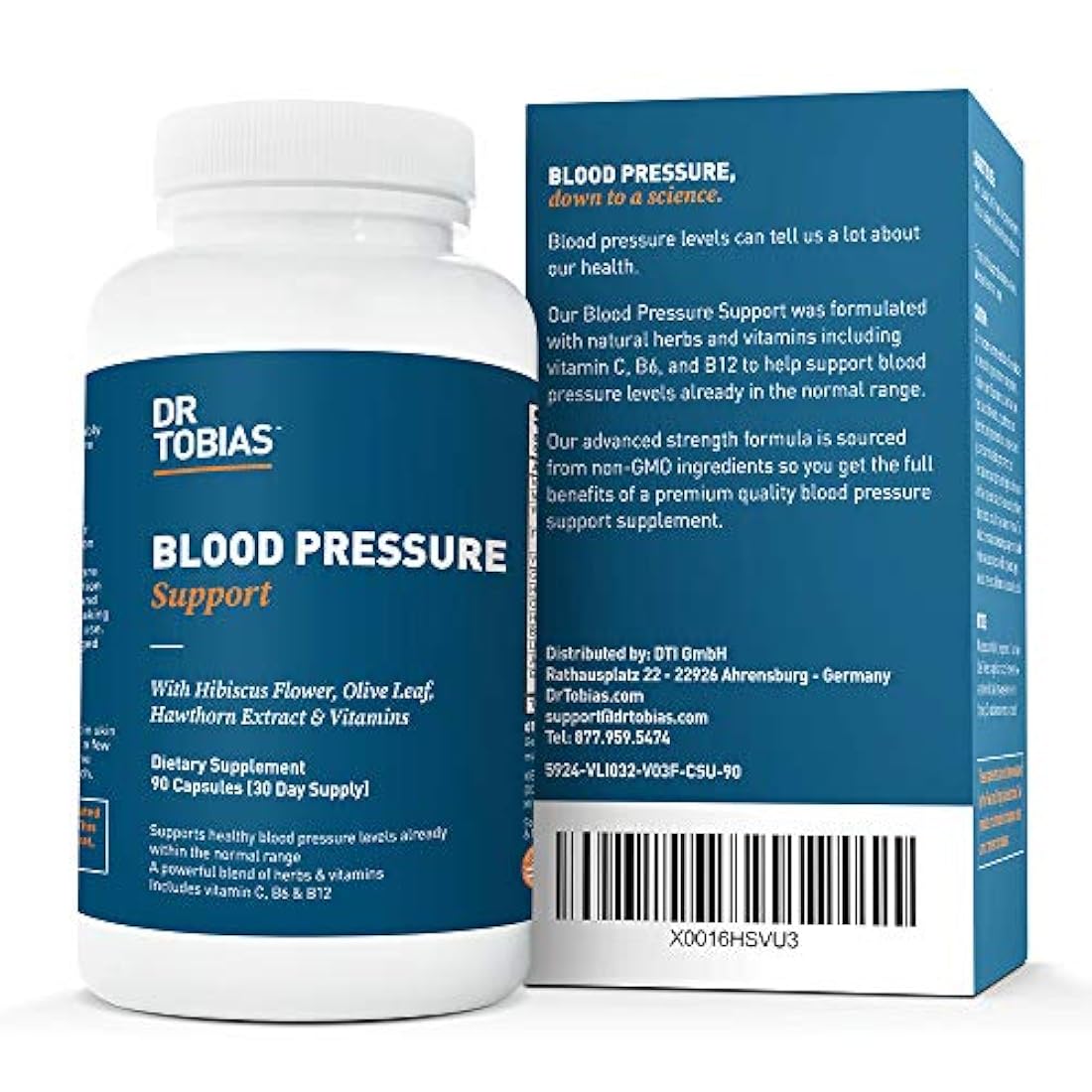 Suplemento Dr. Tobias para presión sanguínea (90 cápsulas)
