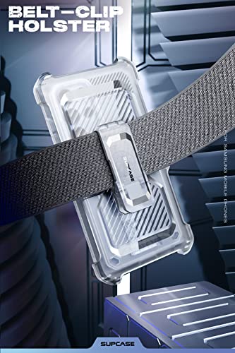 SUPCASE Unicorn Beetle Pro Series - Funda para Samsung Galaxy S22 Ultra 5G (versión 2022), cuerpo completo de doble capa resistente con clip para cinturón y soporte sin protector de pantalla integrado (transparente)