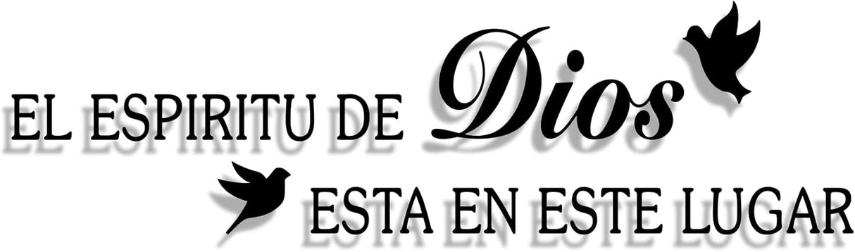 Vinilo Decorativo Espiritual, El Espíritu de Dios, 36x7.9