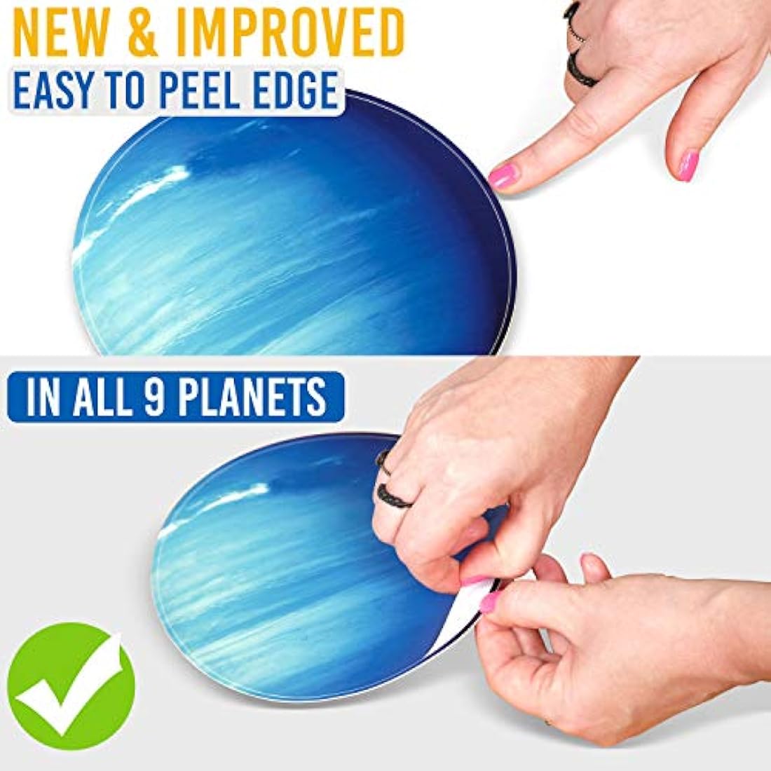 Estrellas y planetas que brillan en la oscuridad