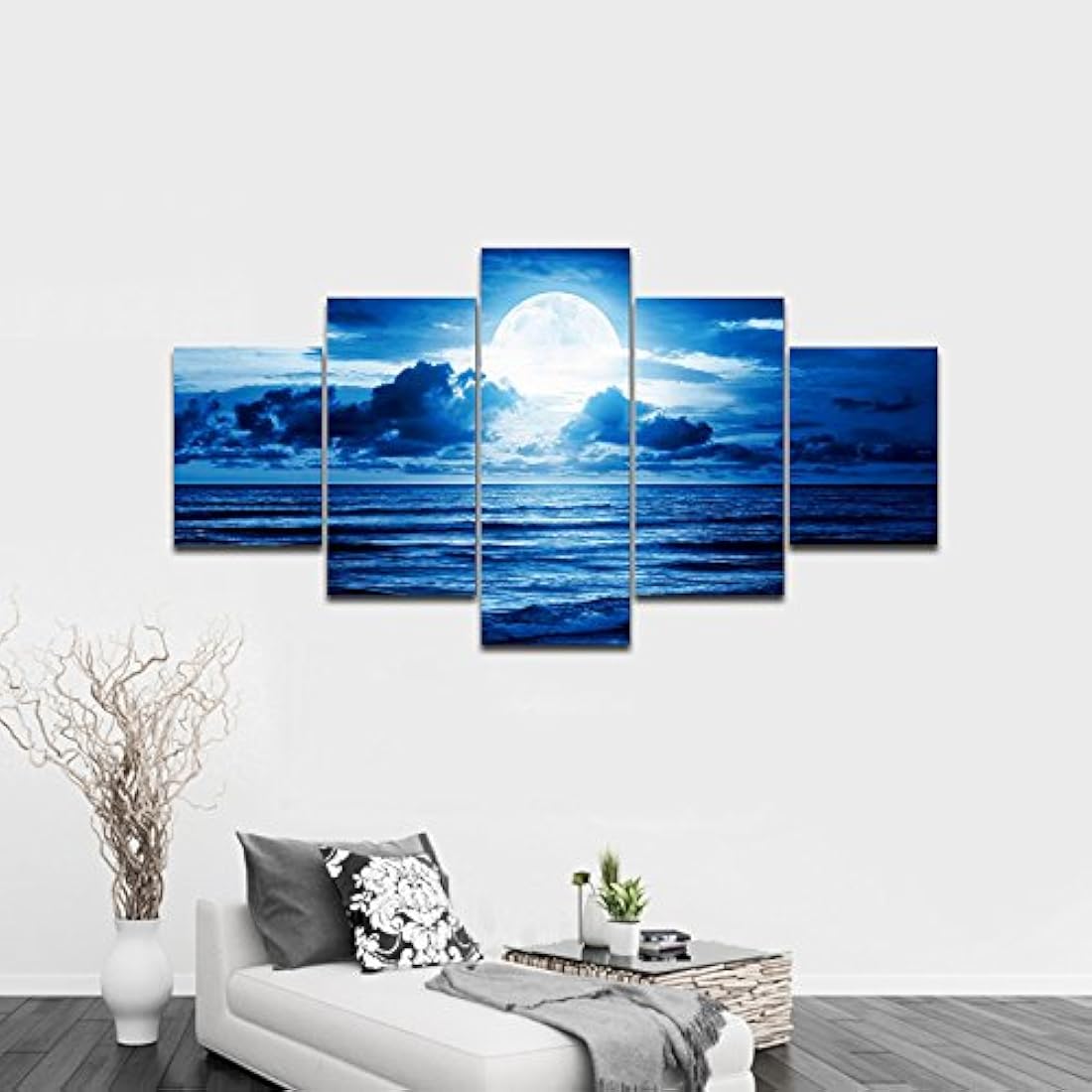 Pyradecor - Lienzo con impresión giclée de luna blanca