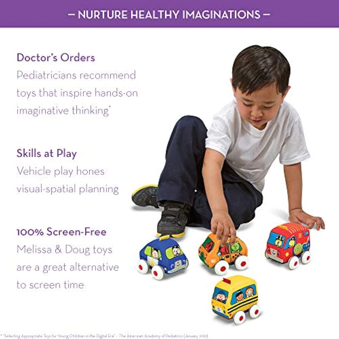 coches con cuerda hacia atrás para niños Melissa y Doug, K's