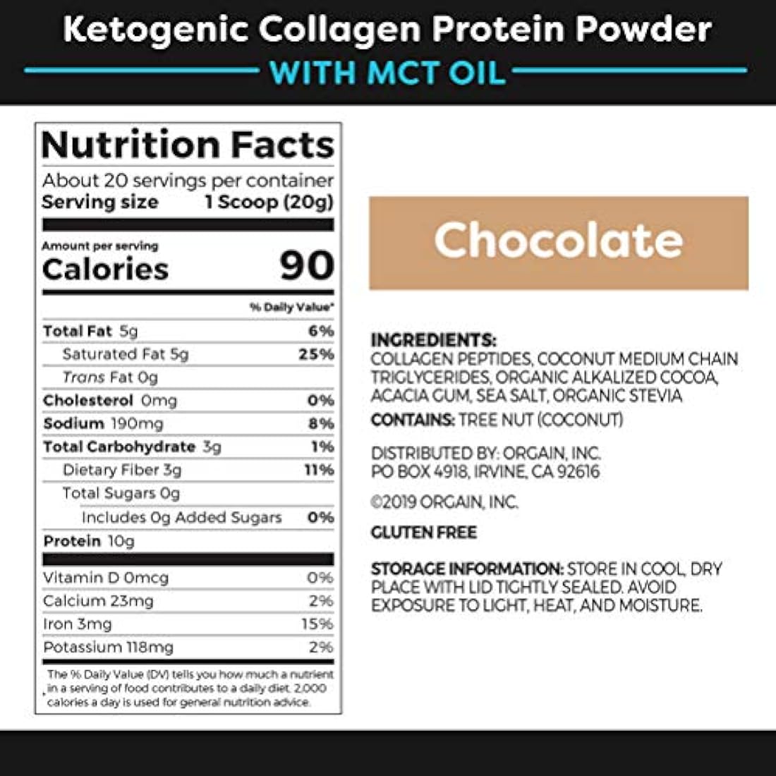 Orgain Grass Fed Proteína Hidrolizada de Colágeno Péptidos
