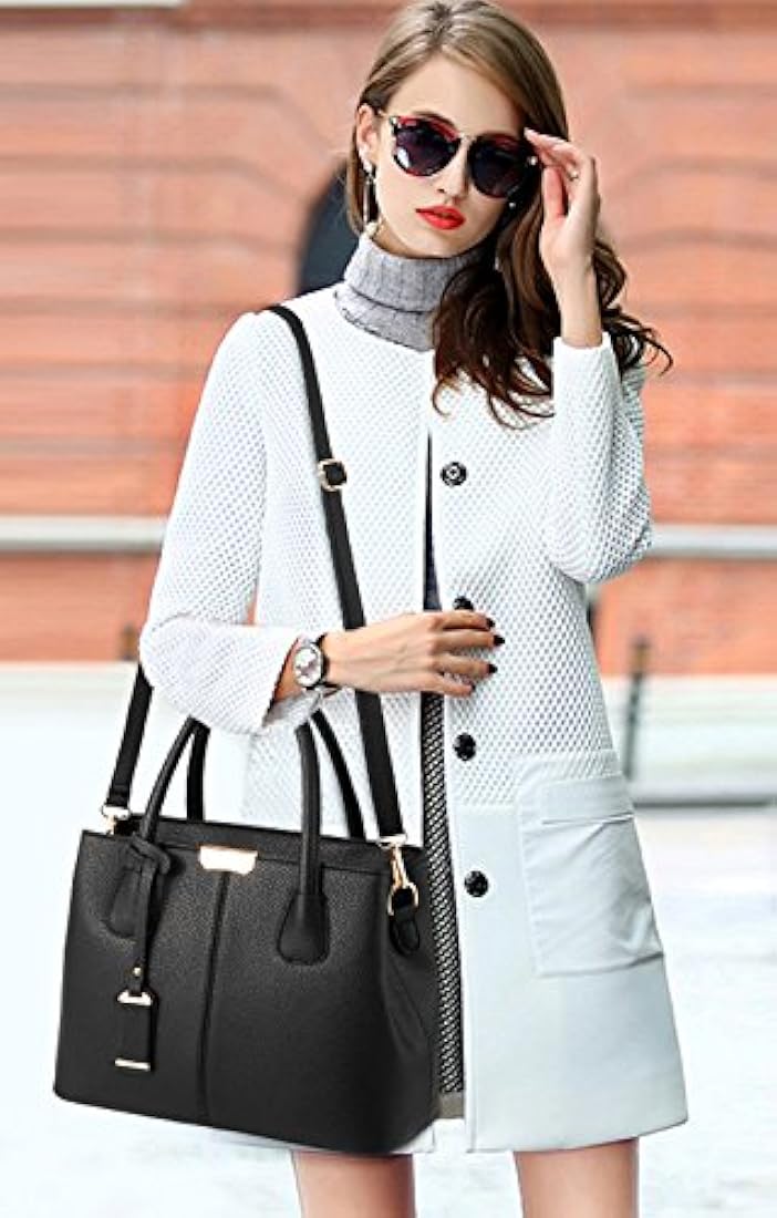 Covelin bolso de mano de cuero durable tamaño mediano