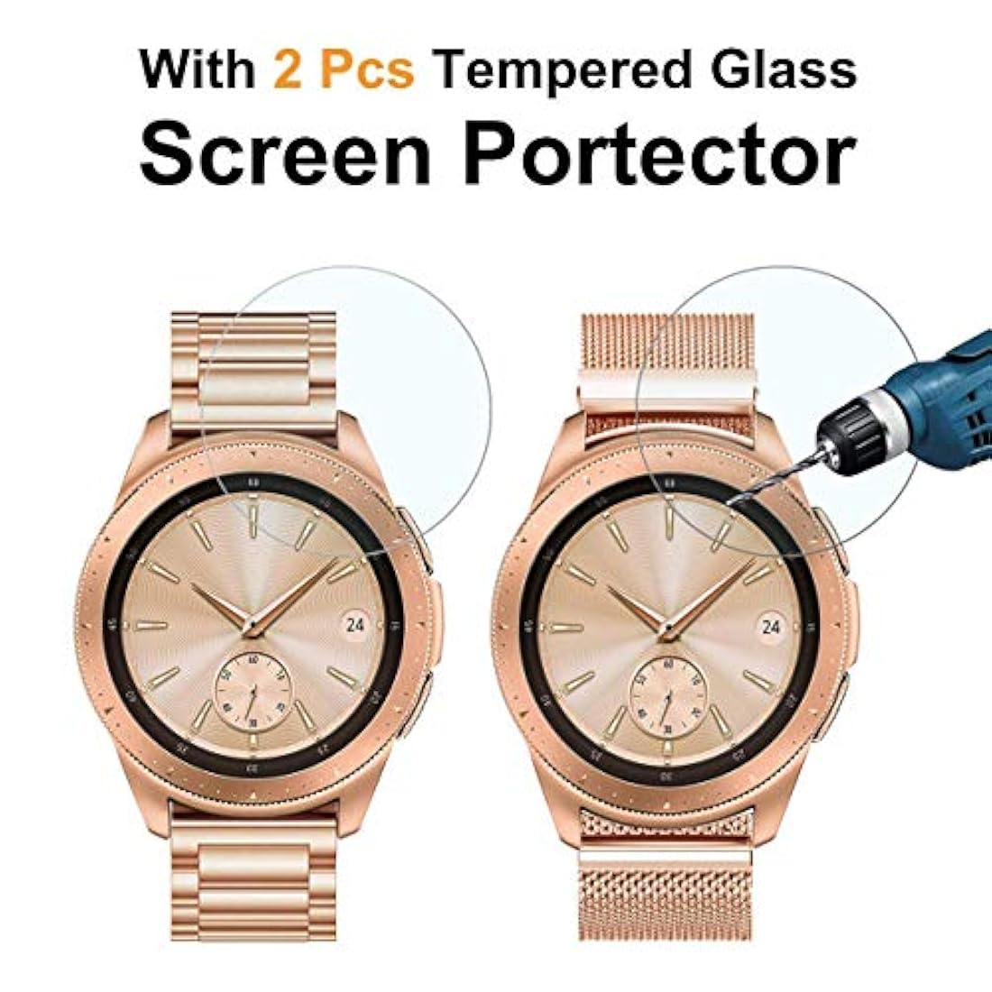 Valkit - Juego de 2 pulseras de metal para reloj Galaxy