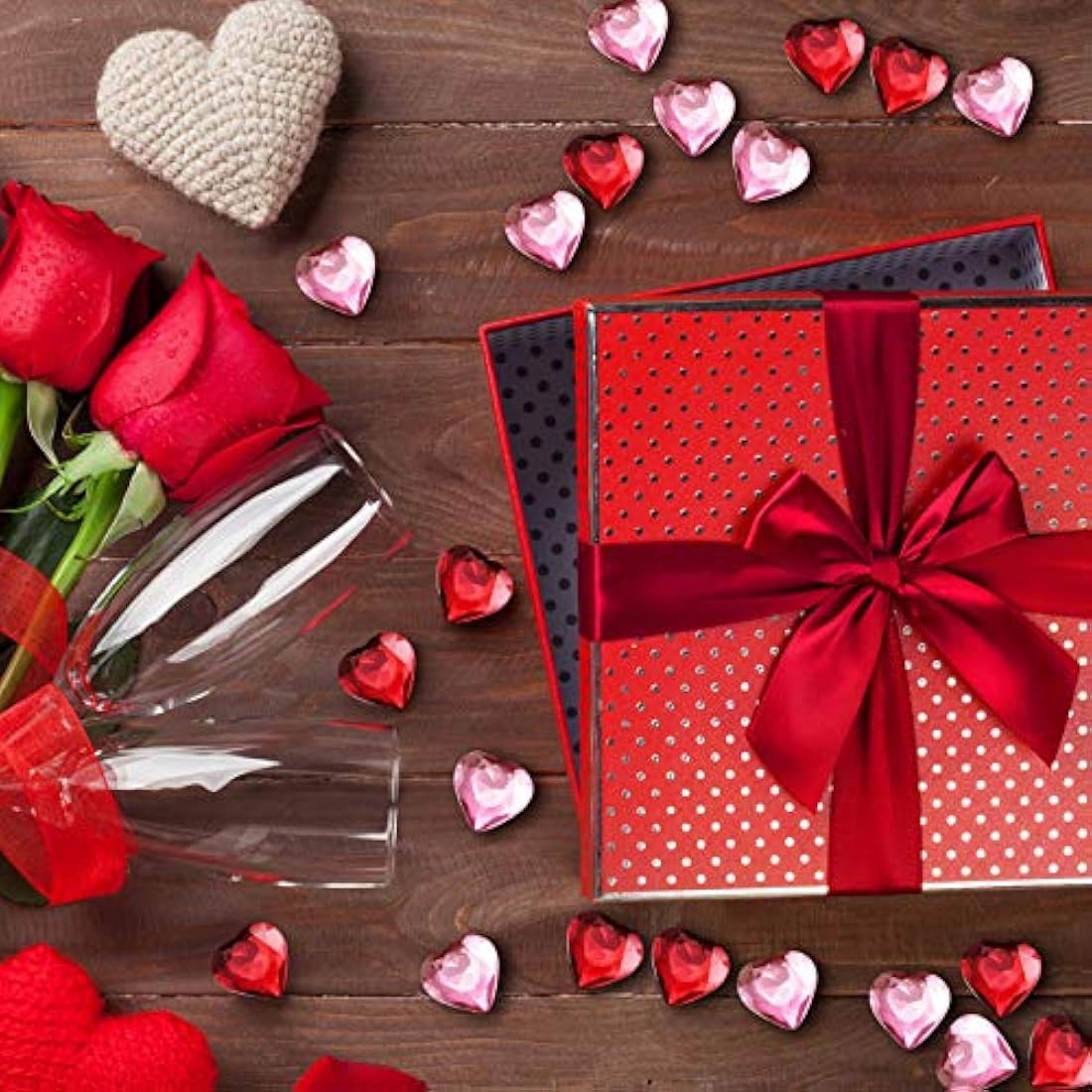 Corazón de acrílico rojo para San Valentín. Marca Pyle