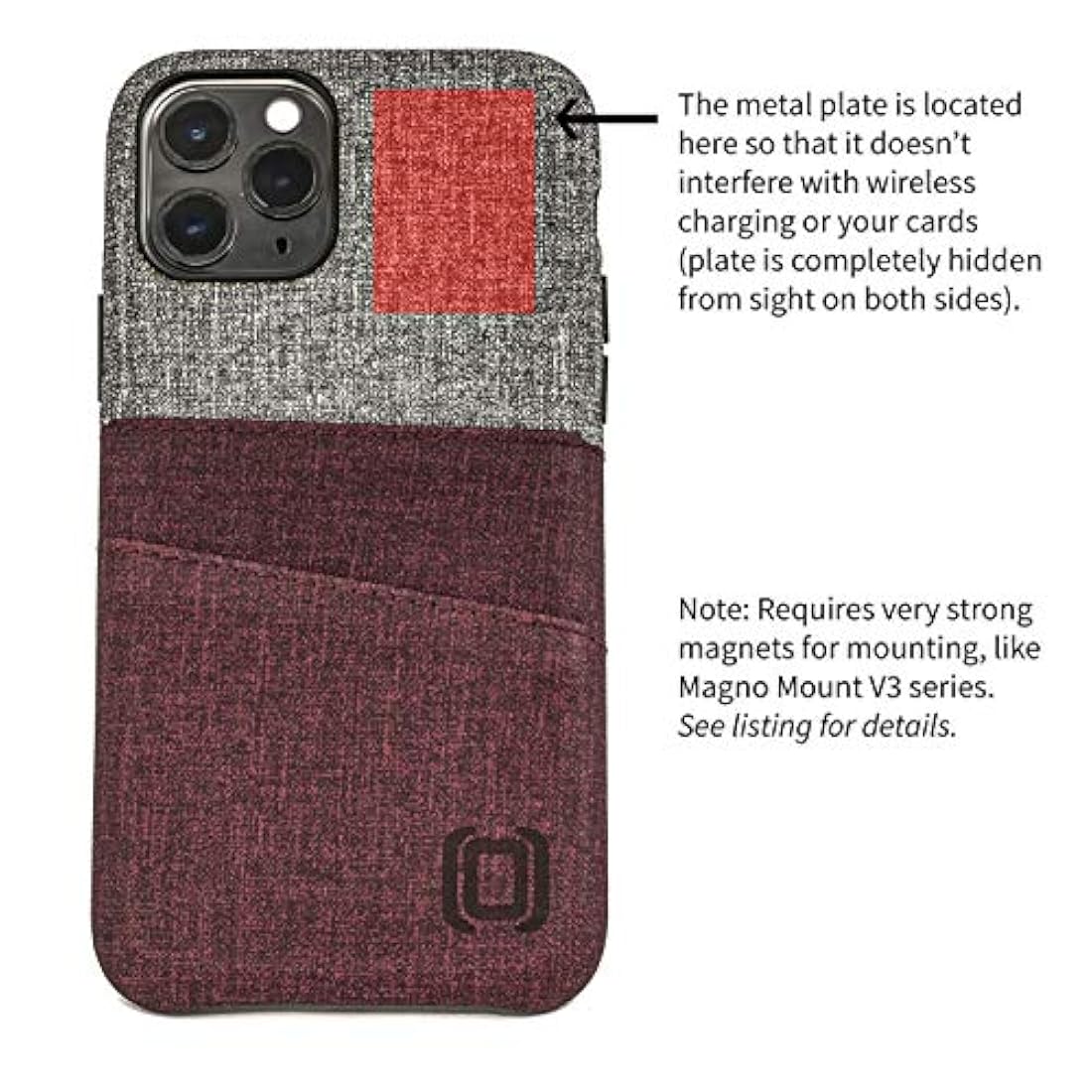 Funda para iPhone 11 Pro, Granate Dockem Luxe M2