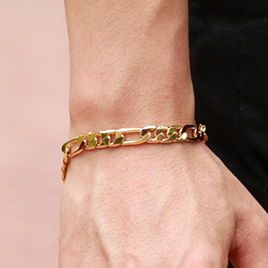 Pulsera de oro personalizable para hombre