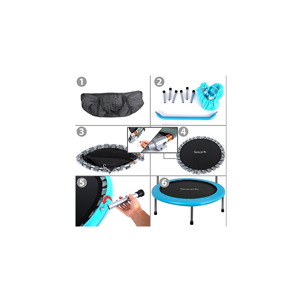 Trampolín para niños negro portátil SereneLife SLELT367