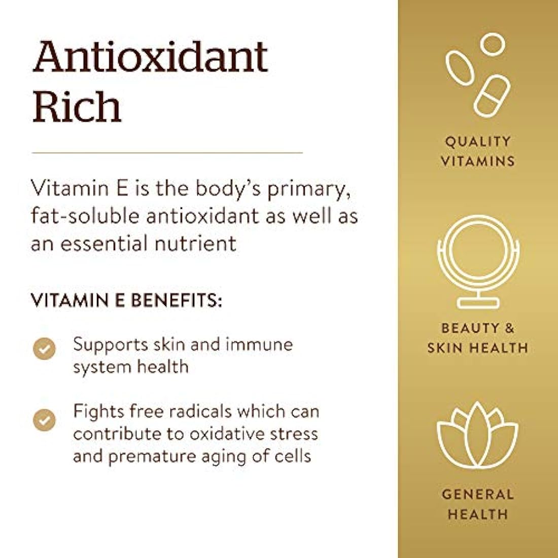 Solgar, Vitamina E, 1.000 IU de D-Alfa-Tocoferol Mixto y Cápsulas Blandas de Tocoferol Mixtas, 100 Unidades, E3561, 1, 1