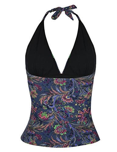Hilor Parte superior de tankini para natación, con cuello