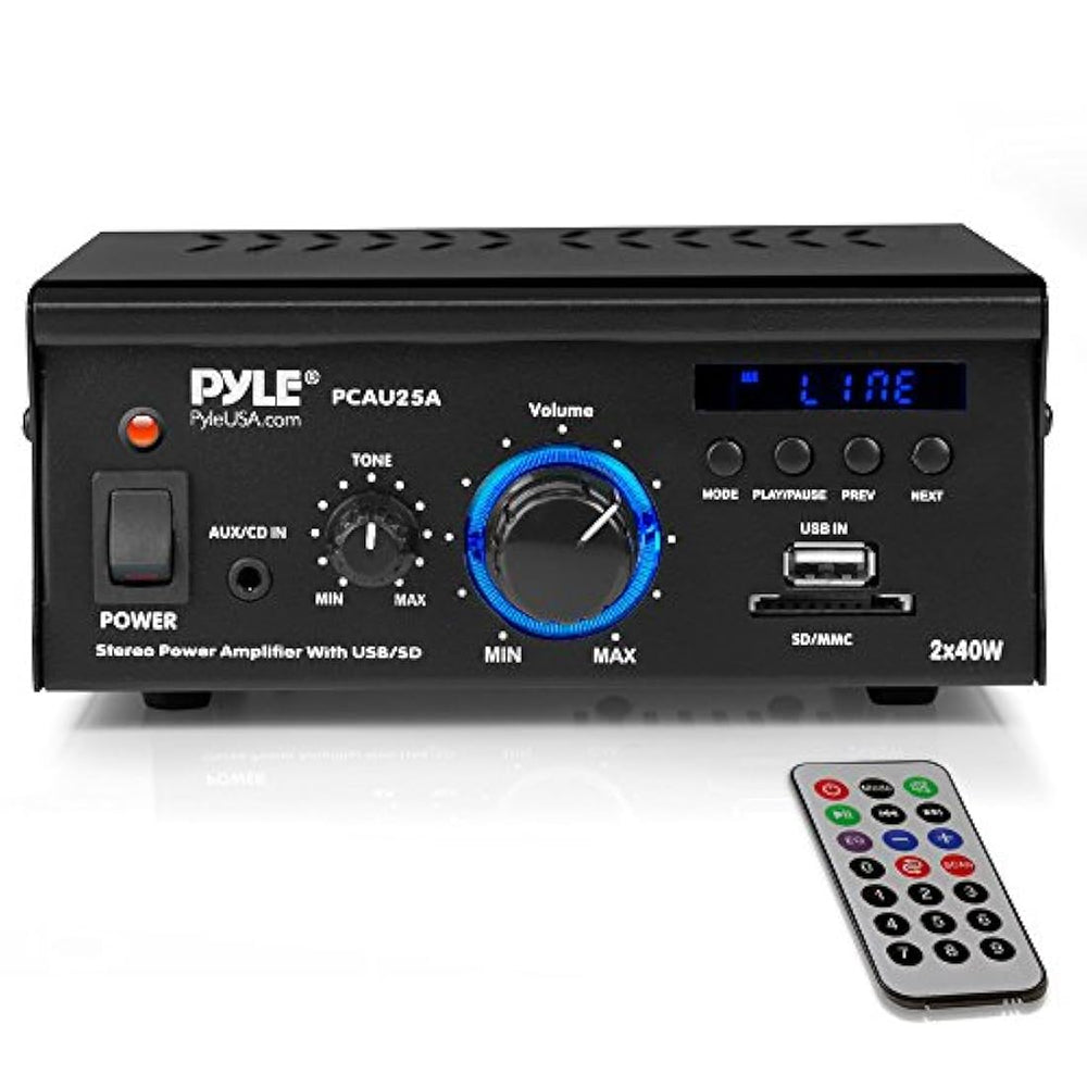 Amplificador de potencia visualización LED PYLE-HOME PCAU25A