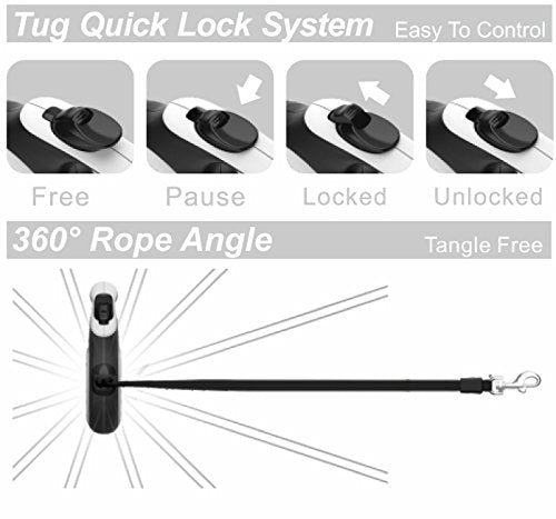 Correa de perro retráctil de 360 grados
