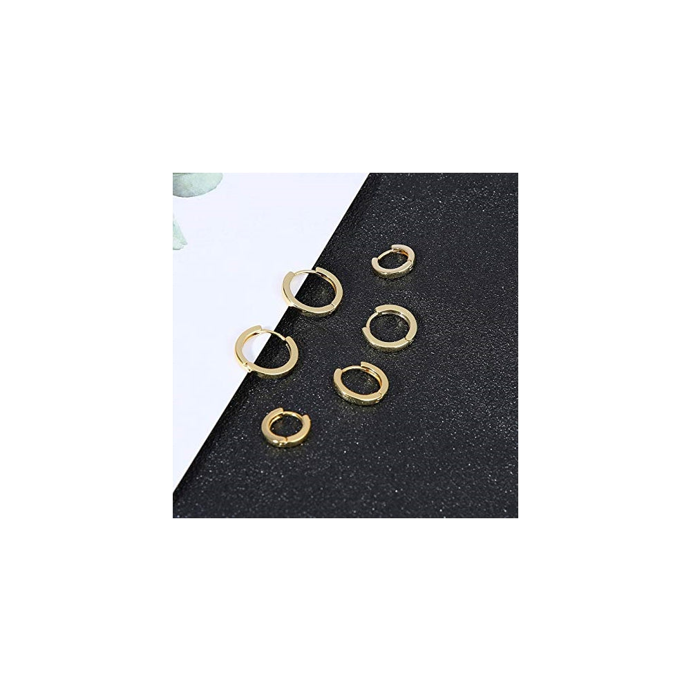 Aretes pequeñas para mujer de oro de 14 quilates