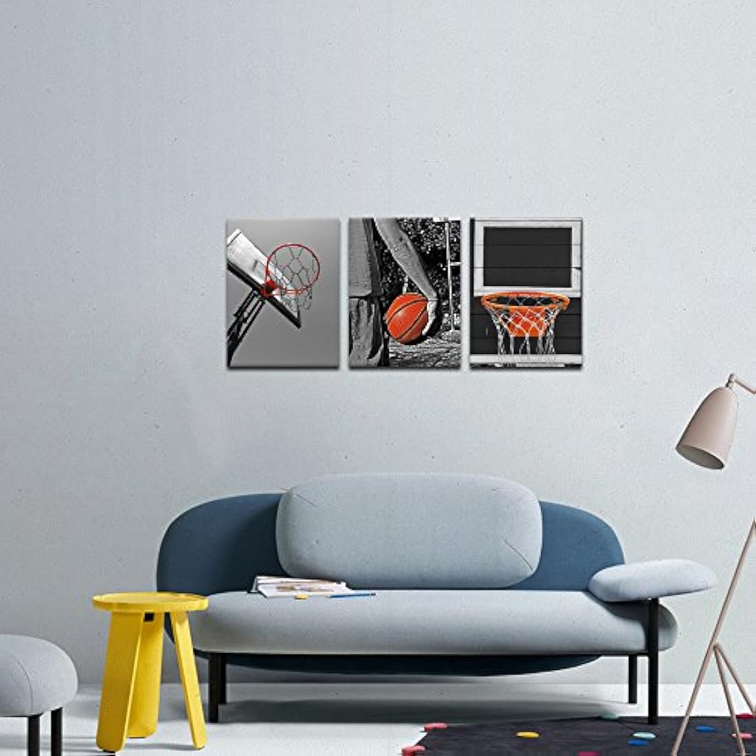 iKNOW FOTO 3 piezas Negro y Blanco Deportes Lienzo Arte