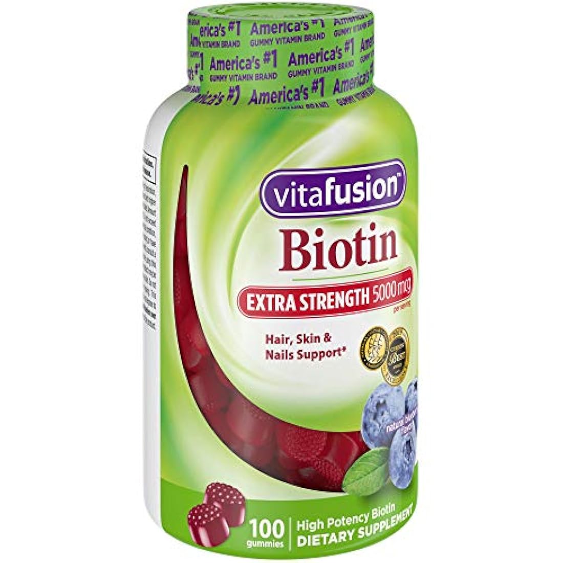 Vitafusion Fuerza Extra Biotin Gummies, 100 Count