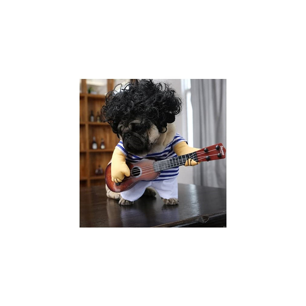Disfraces de guitarrista para mascotas talla M