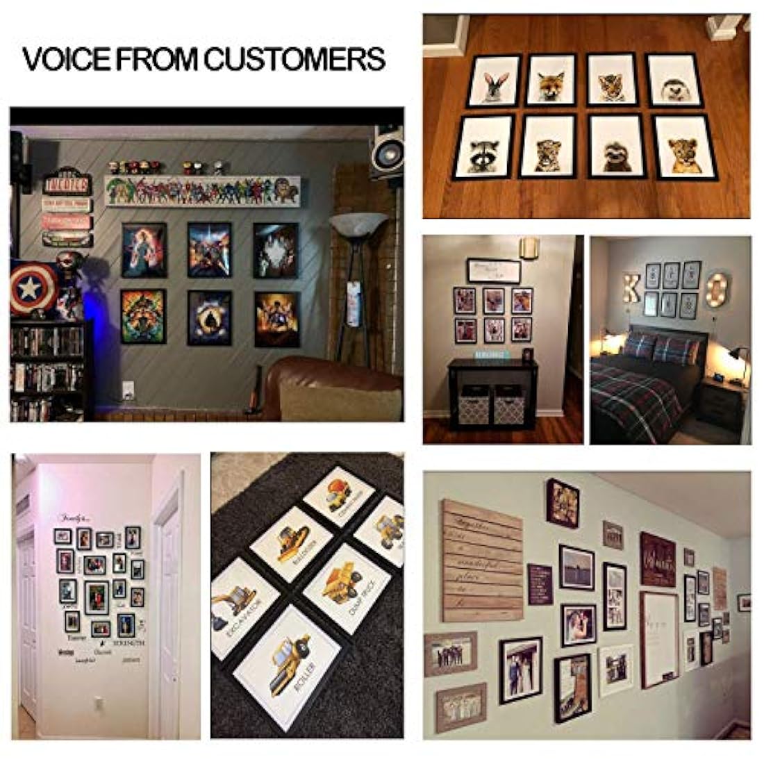 Juego de marcos de fotos con alfombrilla para decoracion