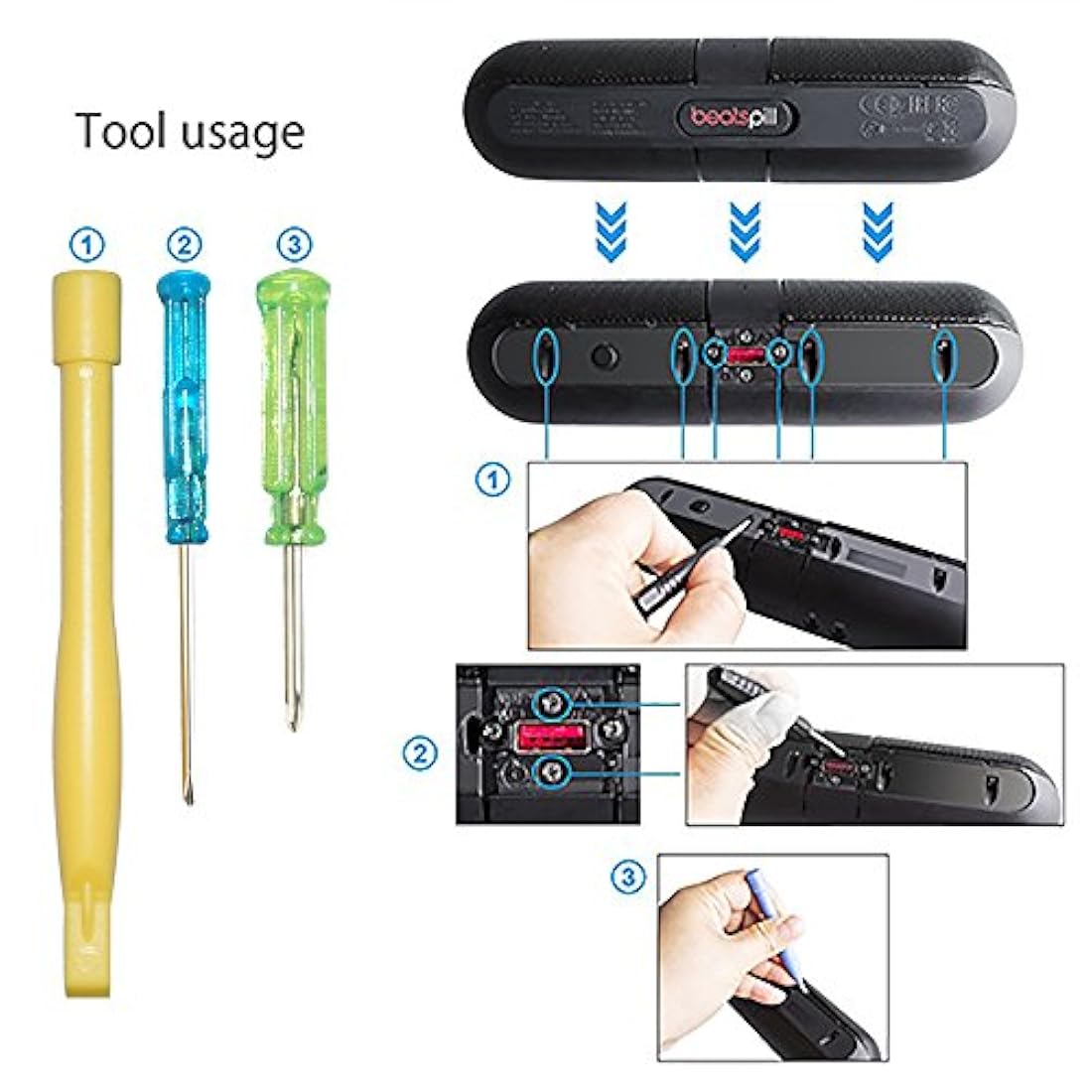 Beats Pill 2.0 Batería Kratax Batería de Reemplazo