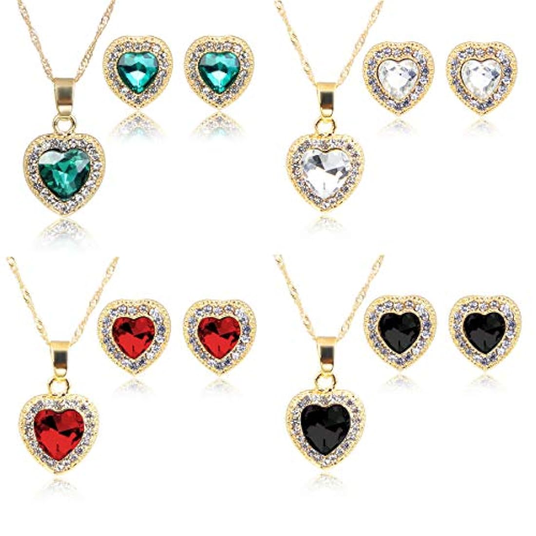 Cristales de estrás, 50 unidades, con forma de corazón