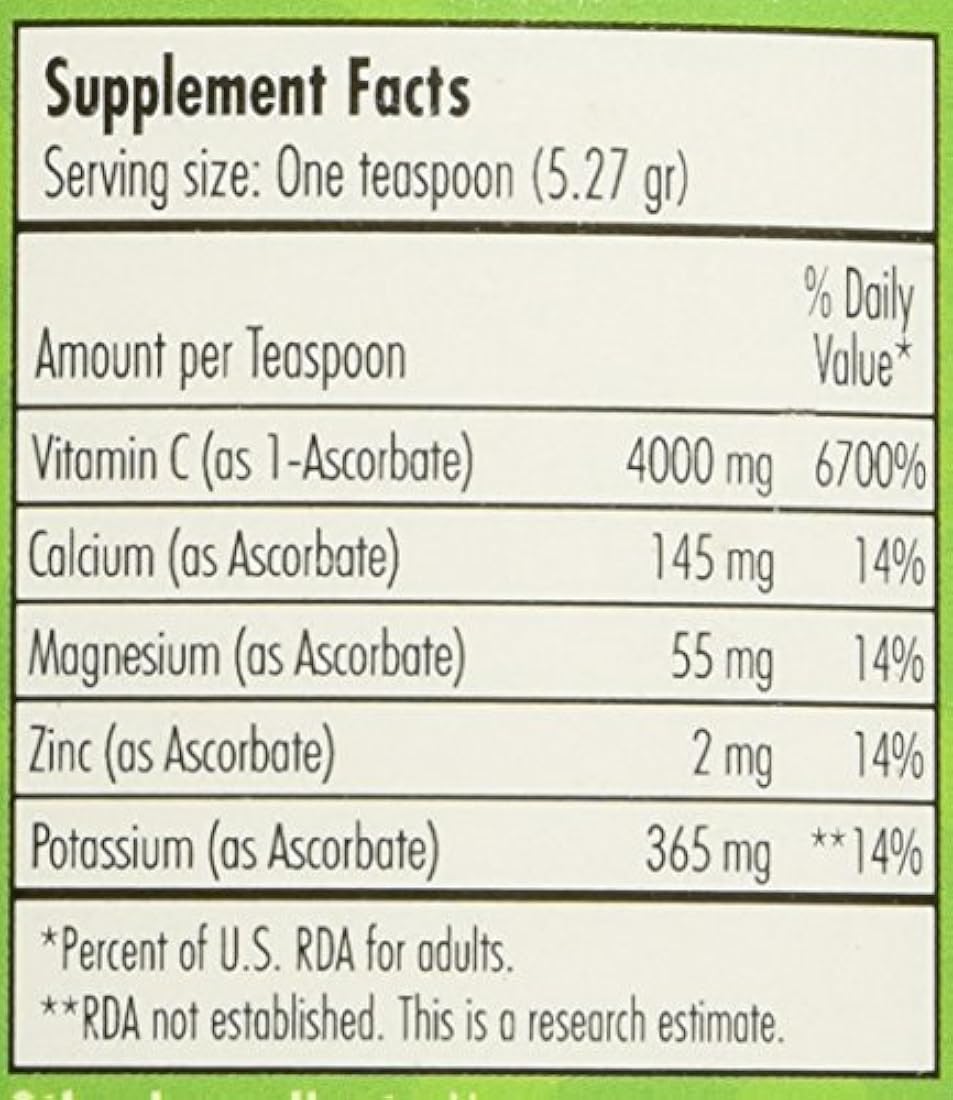 C-Salts Vitamina C mineral ascórbica en polvo Blanco 1 10