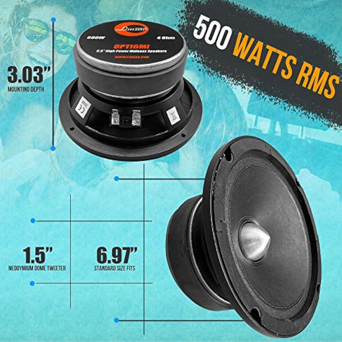 Parlante o Cornetas de rango completo LANZAR OPTI6MI