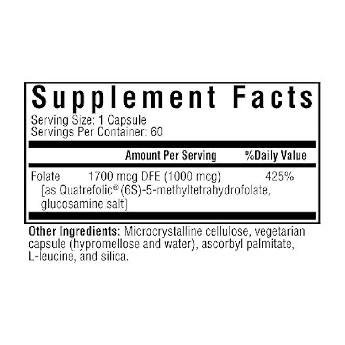proporciona L-metilfolato puro no racémico