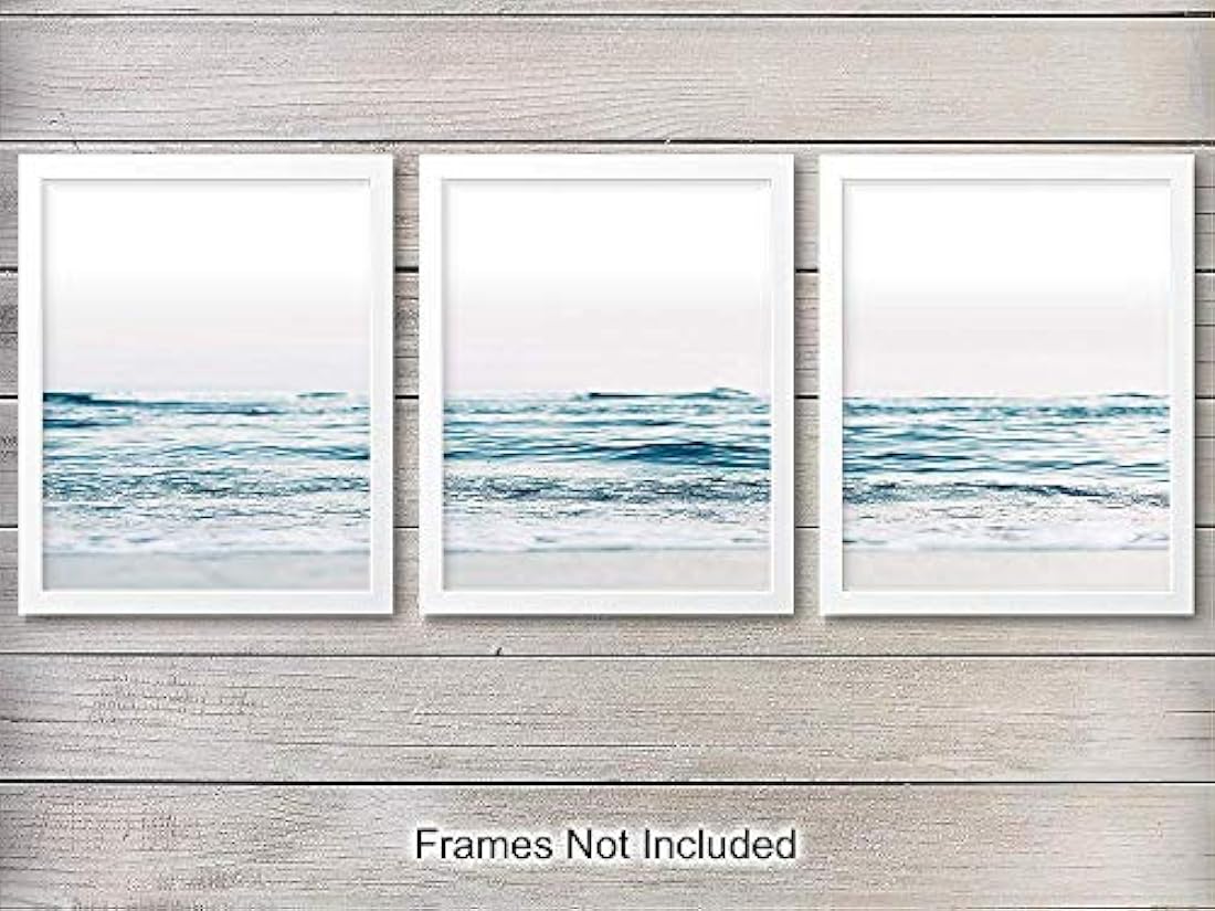 Impresión de arte de pared sin marco de las olas del mar