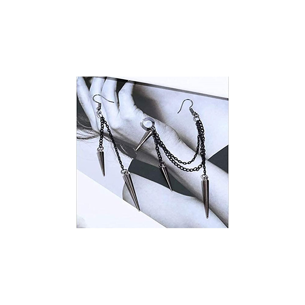 Aretes de remache largos y cortos estilo retro