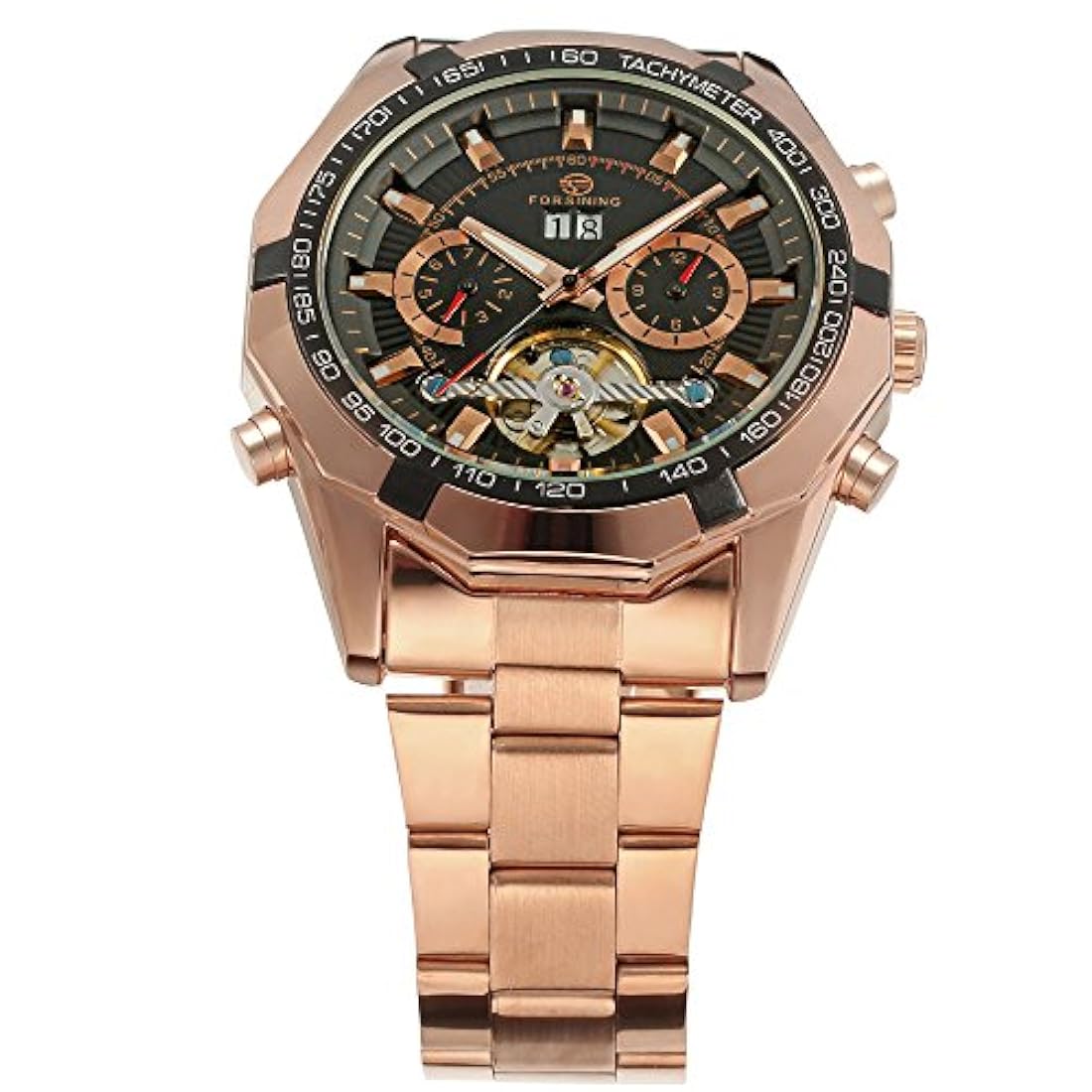 forsining Hombres Tourbillon Automático marca reloj pulsera