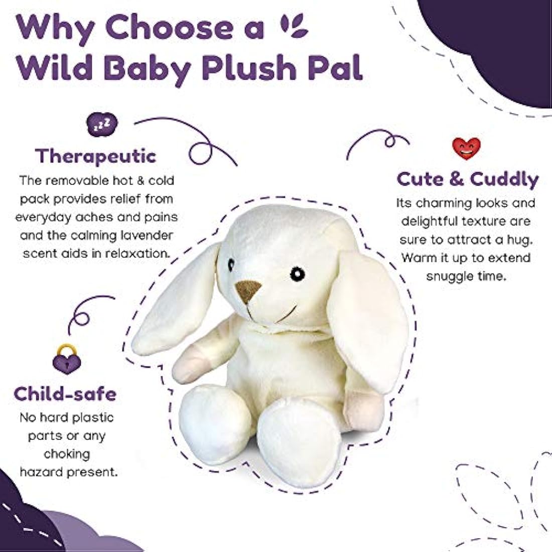 Peluches para microondas con aroma de lavanda (10.0 in)