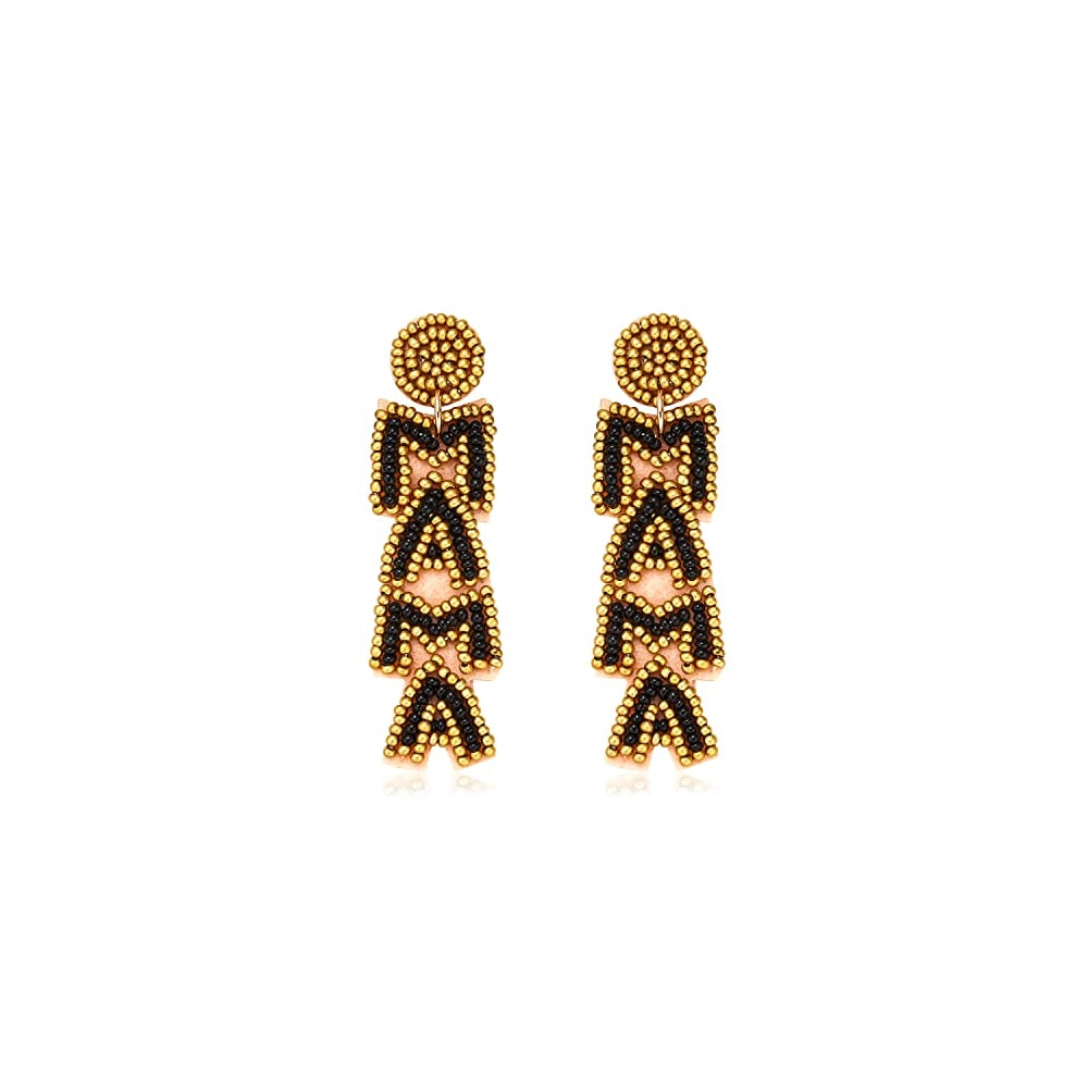 Aretes largos para el día de la madre con cuentas