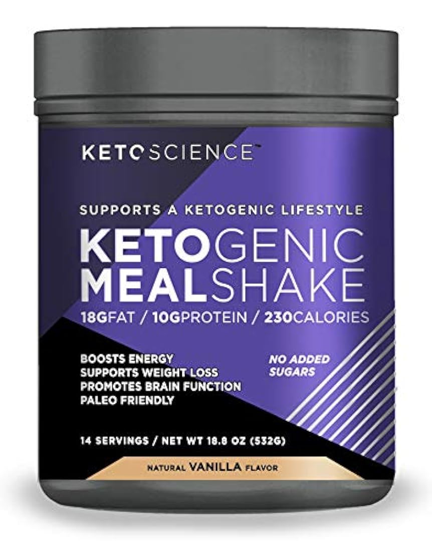 Suplemento dietético de vainilla y batido cetogénico