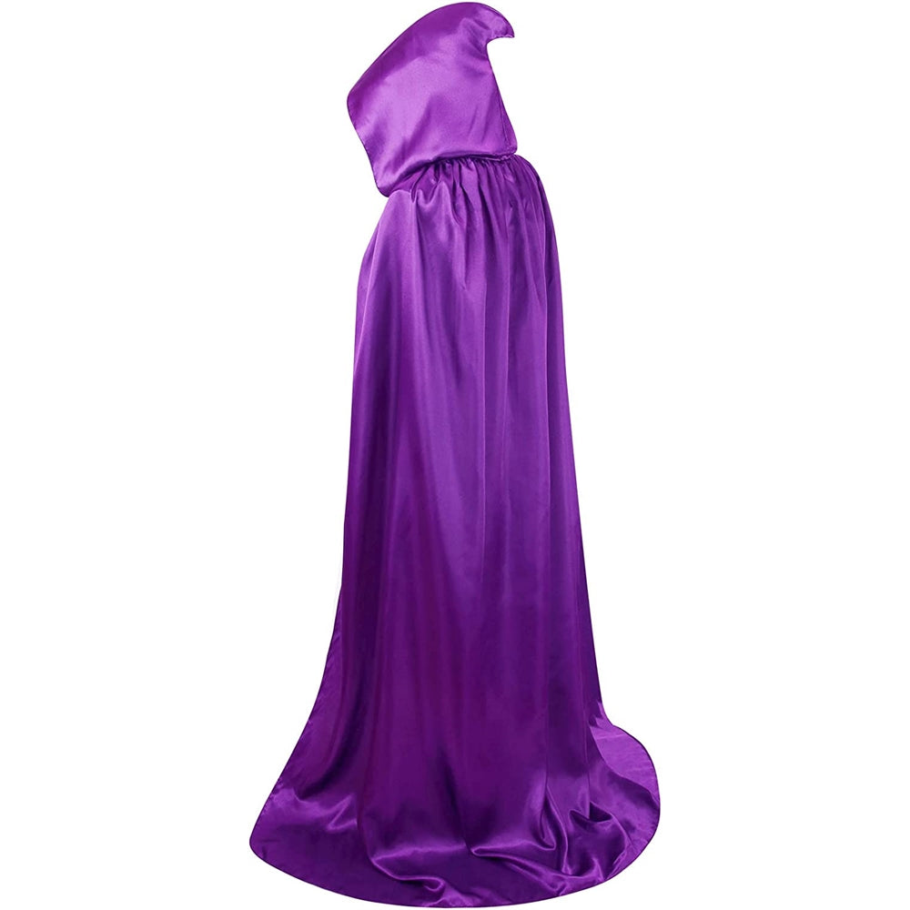 Disfraces de capa unisex con capucha morado talla M