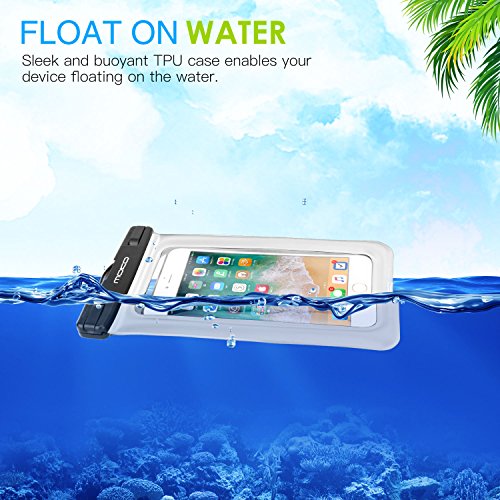 MoKo Funda flotante impermeable para teléfono, funda flotante para teléfono, bolsa seca con cordón compatible con iPhone 13/13 Pro Max/iPhone 12/12 Pro Max/11 Pro, Xr/Xs Max, 8/7/SE 3, Samsung S21/S10/S9/S8