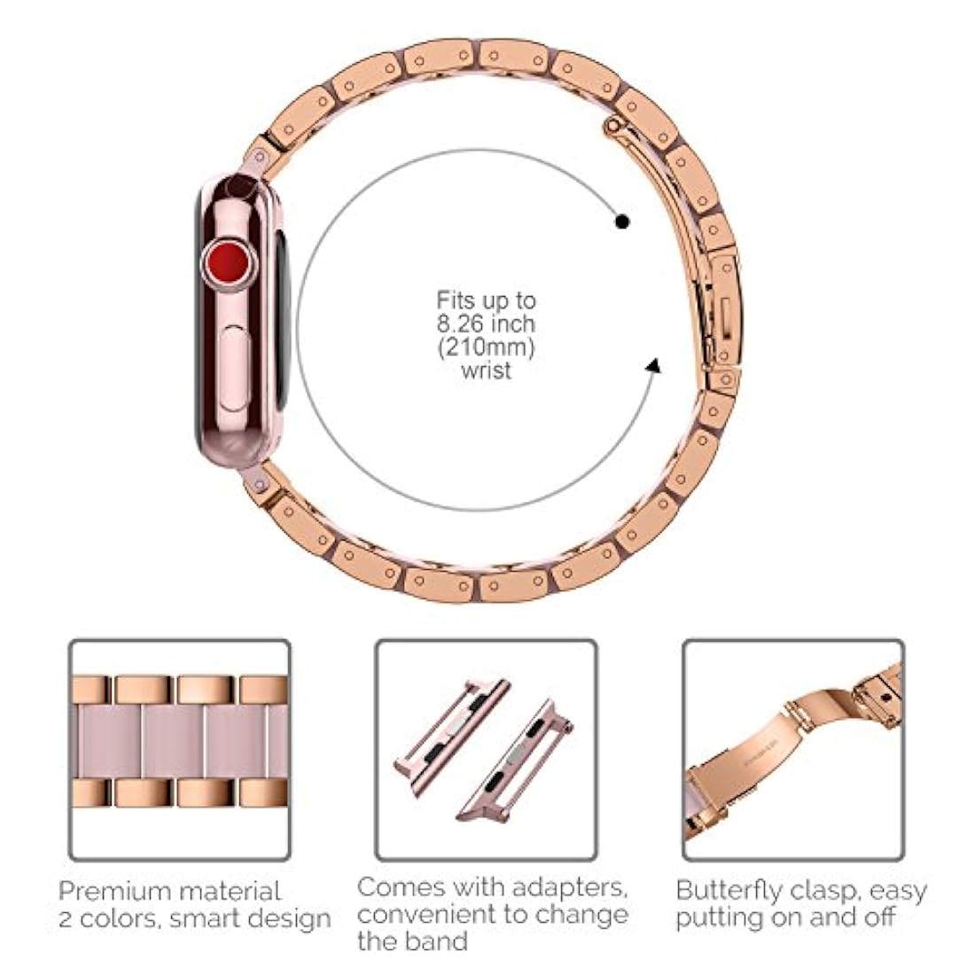 Pulseras de moda Mujeres iWatch Acero inoxidable